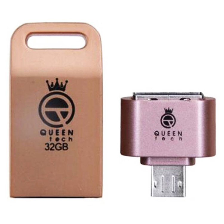 خرید فلش مموری Queen Tech Unique با OTG - ظرفیت 32 گیگابایت