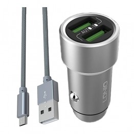 LDNIO Zinc Alloy 2-in-1 Car Charger