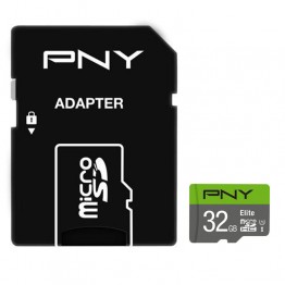 PNY Elite Class 10 U1 32GB Micro SD with Adapter