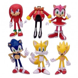 Sonic Action Figures - 6 Pack