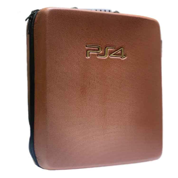 خرید کیف ضدضربه PS4 Pro - طرح لوگو PS4 قهوه‌ای
