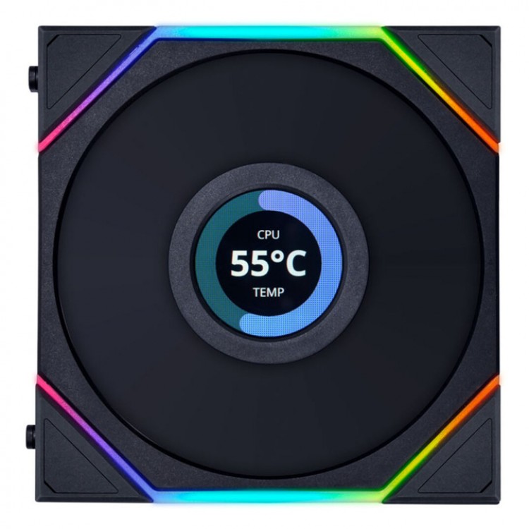 خرید فن کیس Lian Li UNI TL120 LCD Reverse Blade - پک سه تایی - سیاه