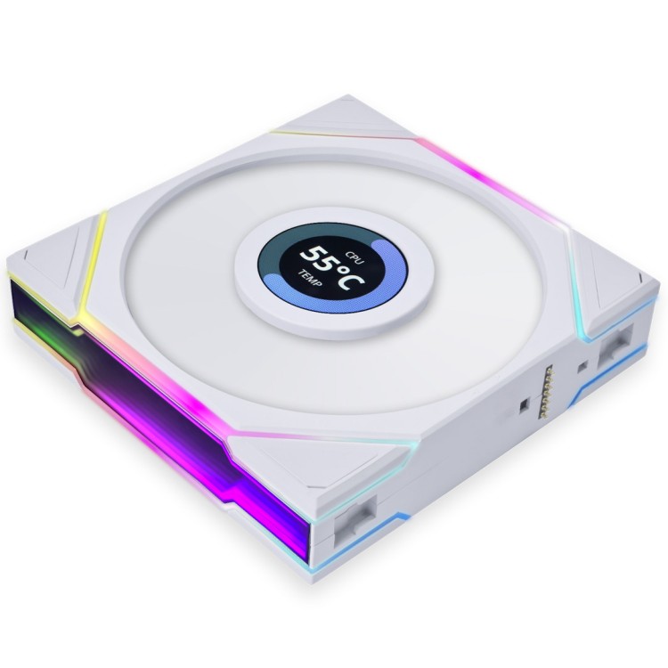 خرید فن کیس Lian Li UNI TL120 LCD Reverse Blade - پک سه تایی - سفید