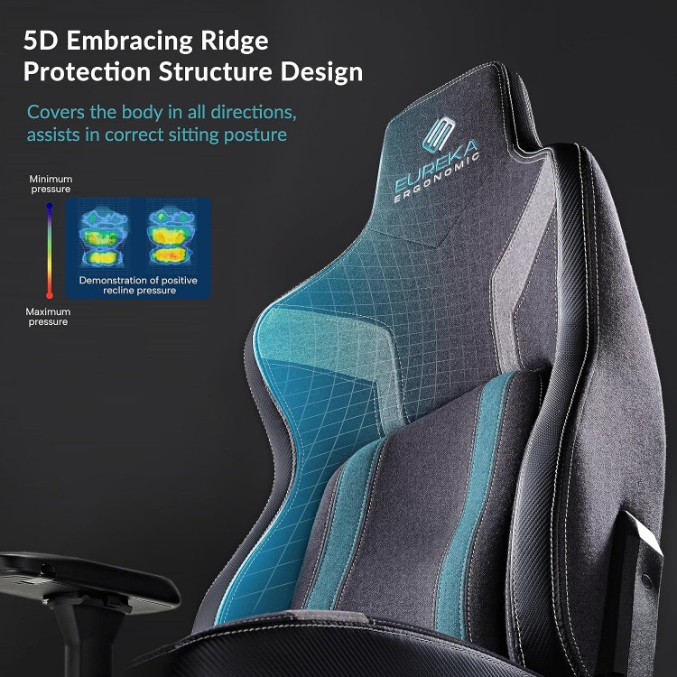 خرید صندلی Eureka Python II - سیاه/آبی