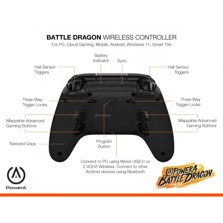 خرید گیم پد PowerA Battle Dragon - بی‌سیم