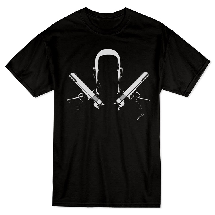 Hitman T-Shirt - Black زیور آلات و پوشیدنی