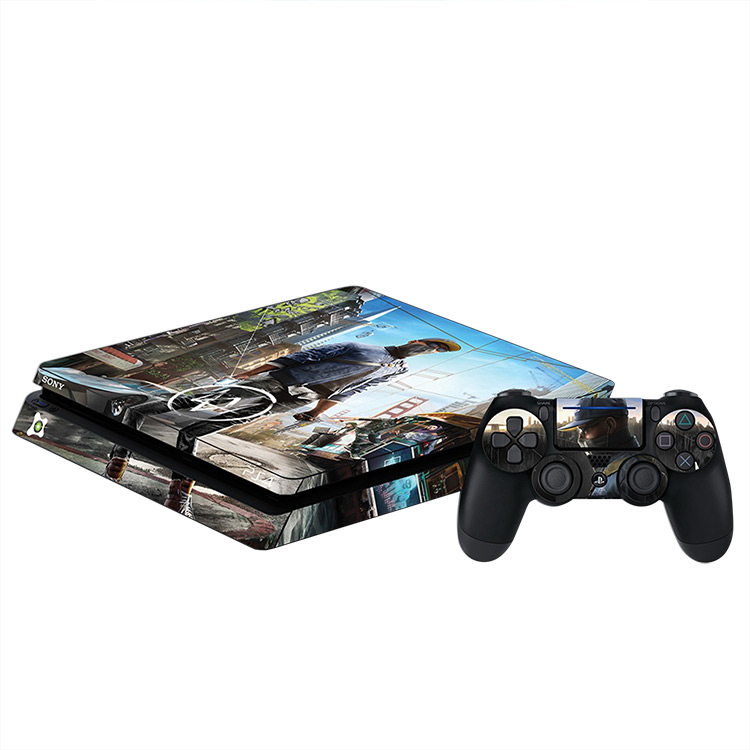 PlayStation 4 Slim Skin - Watch Dogs 2 کاور و برچسب