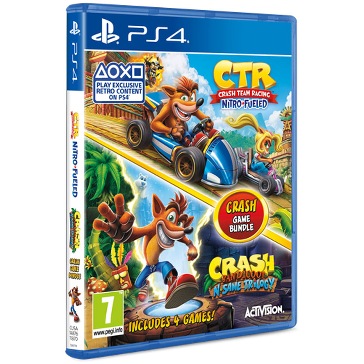 خرید بازی Crash Team Racing Nitro-Fueled و بازی Crash Bandicoot N.Sane Trilogy برای PS4 کارکرده