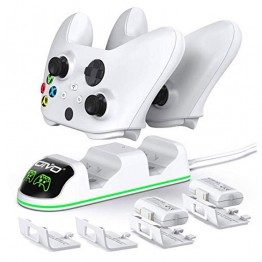 Oivo Dual Charging Dock for Xbox with Two Batteries - White