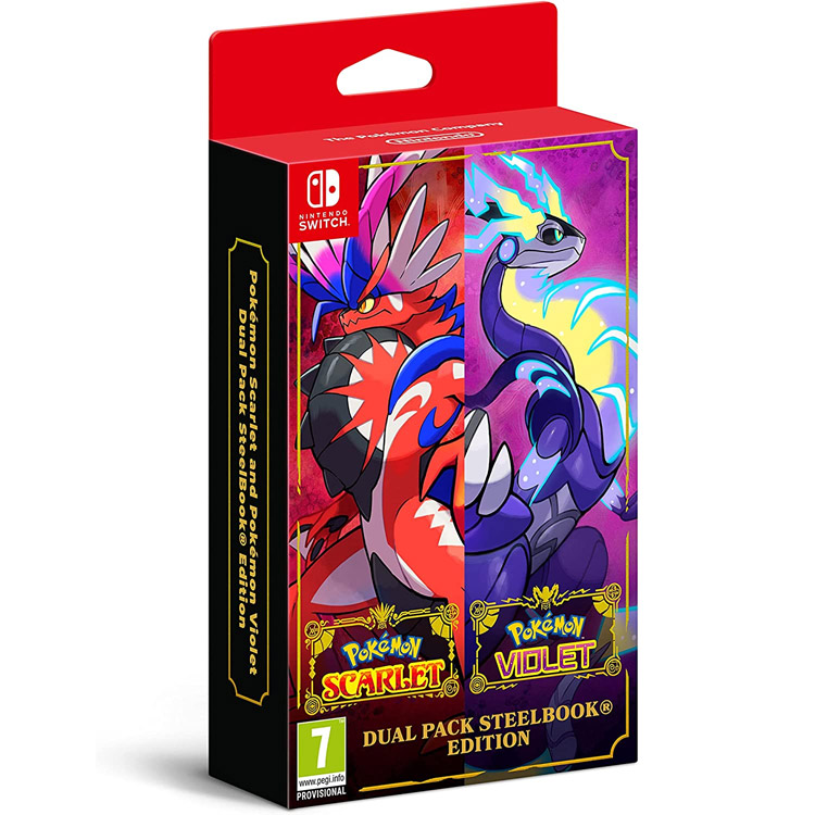 خرید بازی Pokemon Scarlet و بازی Pokemon Violet - پک دوگانه - نسخه استیل بوک برای نینتندو سوییچ