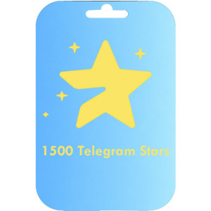 Telegram Stars Gift Card - 1500 Stars