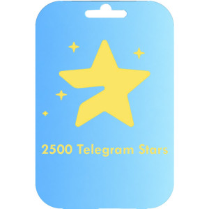 Telegram Stars Gift Card - 2500 Stars