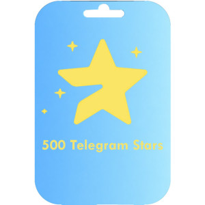 Telegram Stars Gift Card - 500 Stars