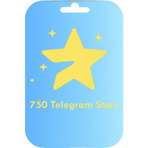 Telegram Stars Gift Card - 750 Stars