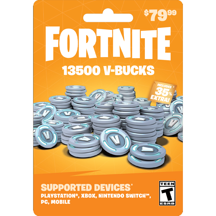 خرید گیفت کارت 13500 V-Buck برای بازی Fortnite - ریجن آمریکا