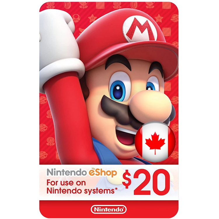 خرید گیفت کارت نینتندو سوییچ - 20 دلار کانادا - دیجیتالی