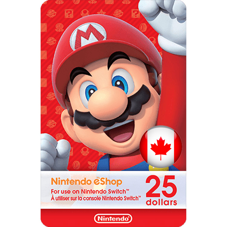 خرید گیفت کارت نینتندو سوییچ - 25 دلار کانادا - دیجیتالی