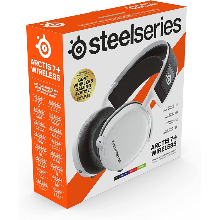 خرید هدست SteelSeries Arctis 7+ - بی‌سیم - سفید