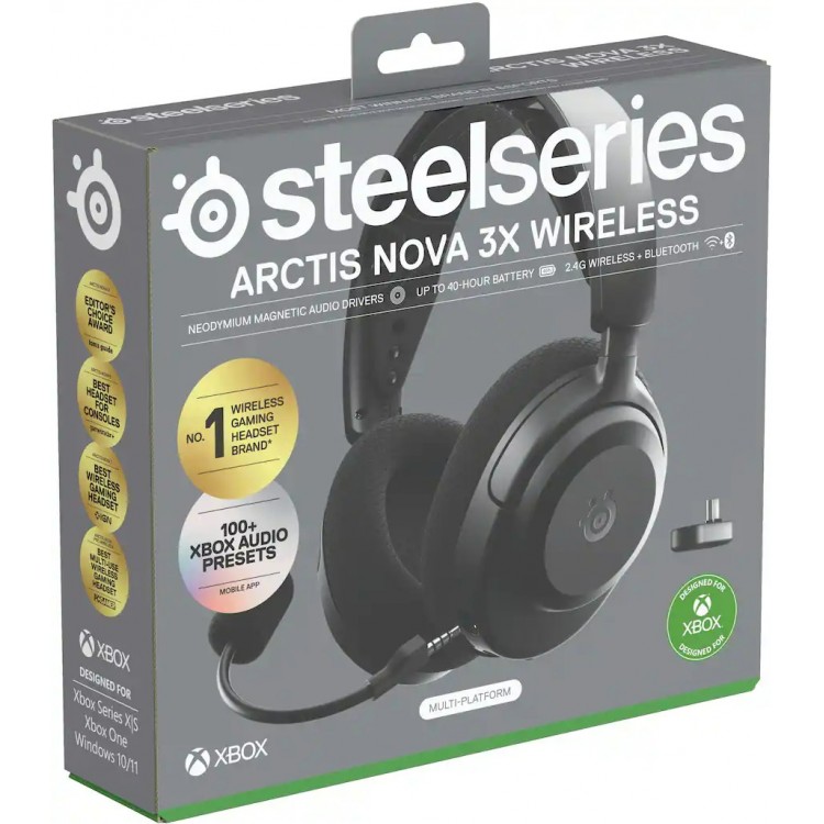 خرید هدست SteelSeries Arctis Nova 3X - بی‌سیم - سیاه