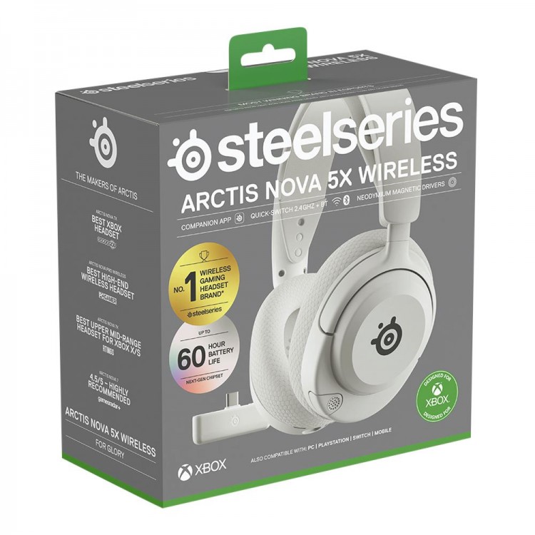 خرید هدست SteelSeries Arctis Nova 5X - بی‌سیم - سفید