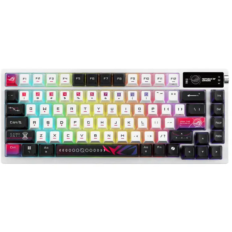 خرید کیبورد Asus ROG Azoth X - بی‌سیم - سوییچ مکانیکی ROG NX Snow V2 - سفید