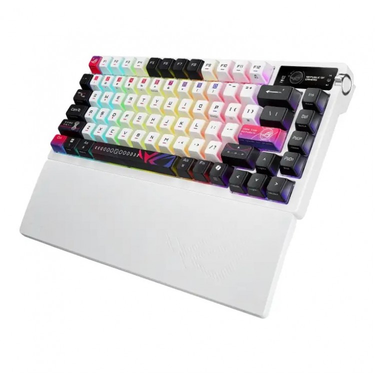 خرید کیبورد Asus ROG Azoth X - بی‌سیم - سوییچ مکانیکی ROG NX Snow V2 - سفید