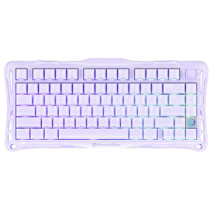 GravaStar Mercury K1 Wireless Mechanical Gaming Keyboard - Lavender Purple