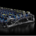 خرید کیبورد GravaStar Mercury K1 Lite - بی‌سیم - سوییچ مکانیکی خطی - سیاه شفاف