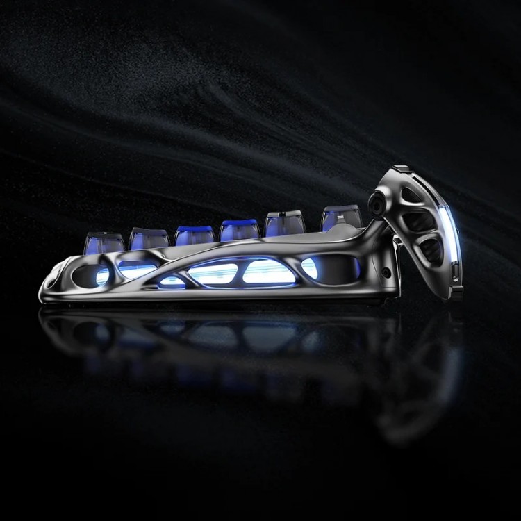 خرید کیبورد GravaStar Mercury K1 Pro - بی‌سیم - سوییچ مکانیکی خطی با قابلیت تعویض سریع - نقره‌ای میان ستاره‌ای