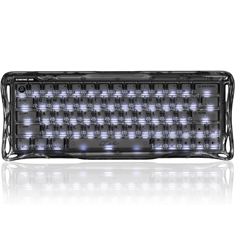خرید کیبورد GravaStar Mercury V60 - سوییچ مغناطیسی - طرح Onyx Crystal