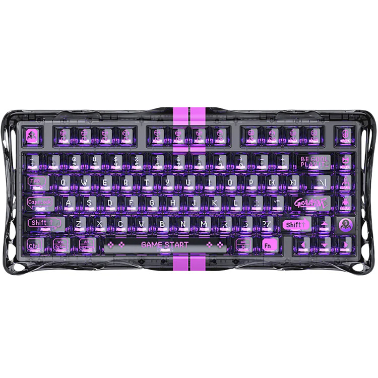 خرید کیبورد GravaStar Mercury V75 Lite - سوییچ مغناطیسی - سیاه شفاف