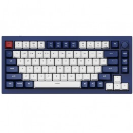 Keychron Q1 QMK Custom Mechanical Keyboard - Knob Version - Brown Switch - Navy Blue/White