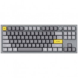 Keychron Q3 Knob QMK Custom Mechanical Keyboard - Brown Switch - Silver Gray