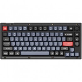 Keychron V1 Custom Mechanical Keyboard - Knob Version - Red Switch - Frosted Black