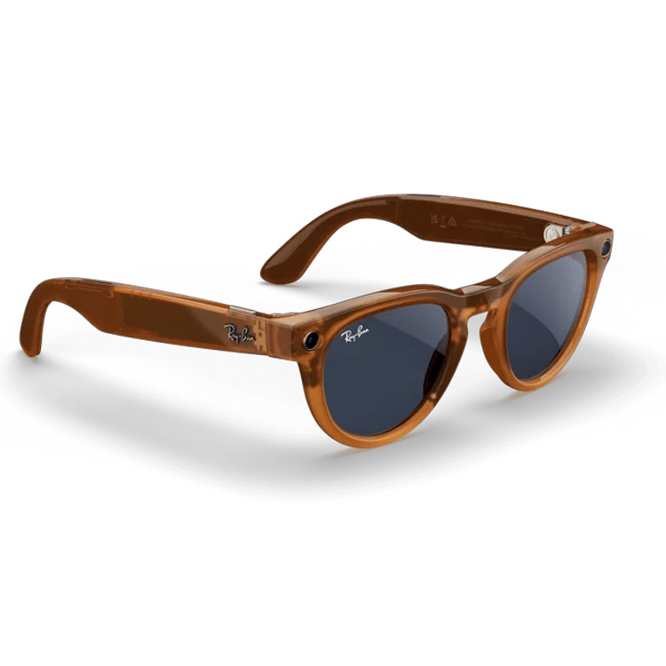 خرید عینک هوشمند Ray-Ban Meta Headliner - طرح Shiny Caramel - لنز فتوکرومیک کبود - استاندارد