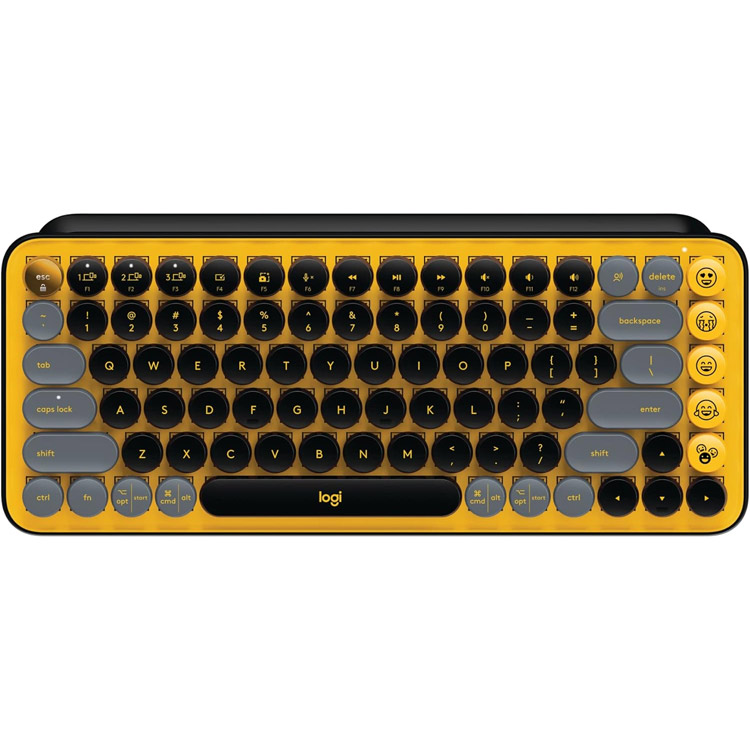 خرید کیبورد Logitech POP Keys - بی‌سیم - سوییچ مکانیکی - زرد انفجاری