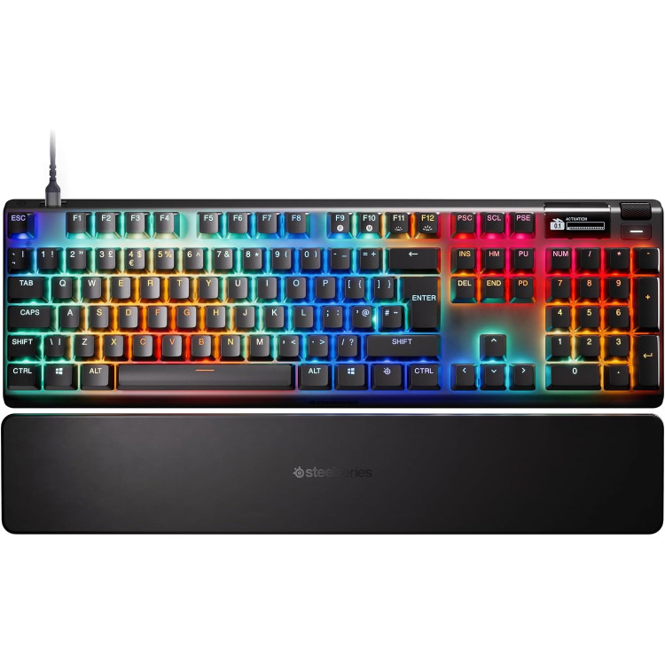خرید کیبورد SteelSeries Apex Pro نسل سه - سوییچ HyperMagnetic OmniPoint 3.0 - سیاه - چینش حروف آلمانی