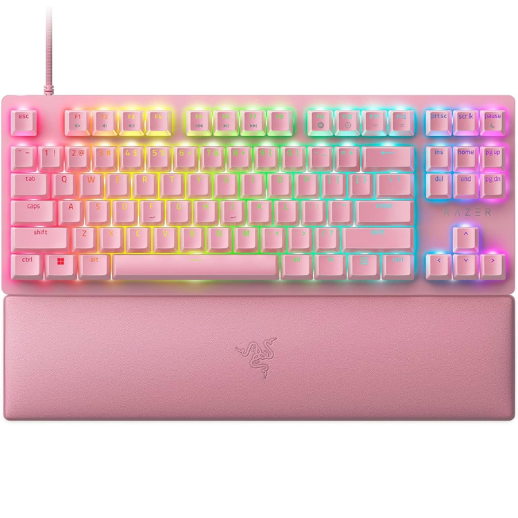 خرید کیبورد Razer Huntsman v2 TKL - سوییچ قرمز - صورتی