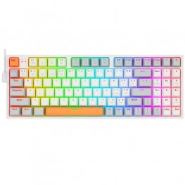 Redragon Kitava Mechanical Gaming Keyboard - White - Grey - Orange