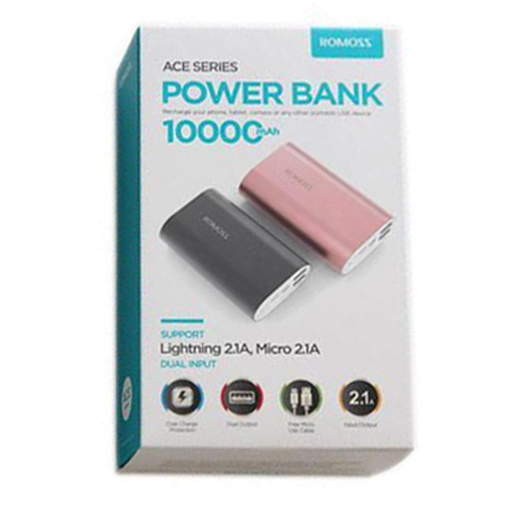 ROMOSS Ace Series Power Bank - 10000mAh - Black/Pink لوازم جانبی 