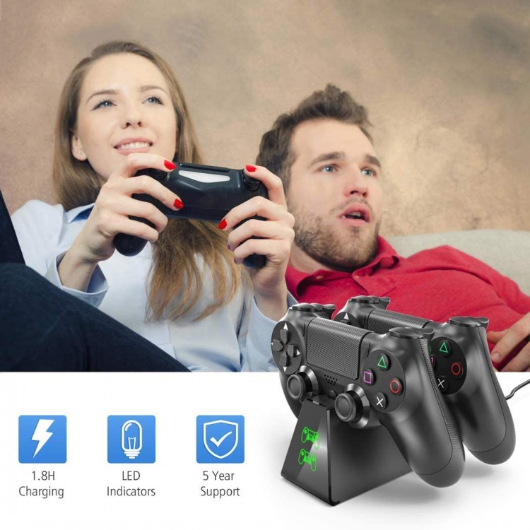 خرید پایه شارژر دوگانه Dobe برای PS4 - سیاه