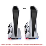 خرید پایه خنک کننده و شارژر Dobe برای PS5 اسلیم - سفید