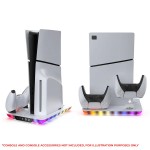 خرید پایه خنک کننده و شارژر Dobe برای PS5 اسلیم - سفید