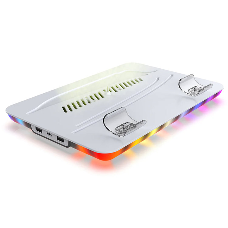 خرید پایه خنک کننده و شارژر Dobe برای PS5 اسلیم - سفید