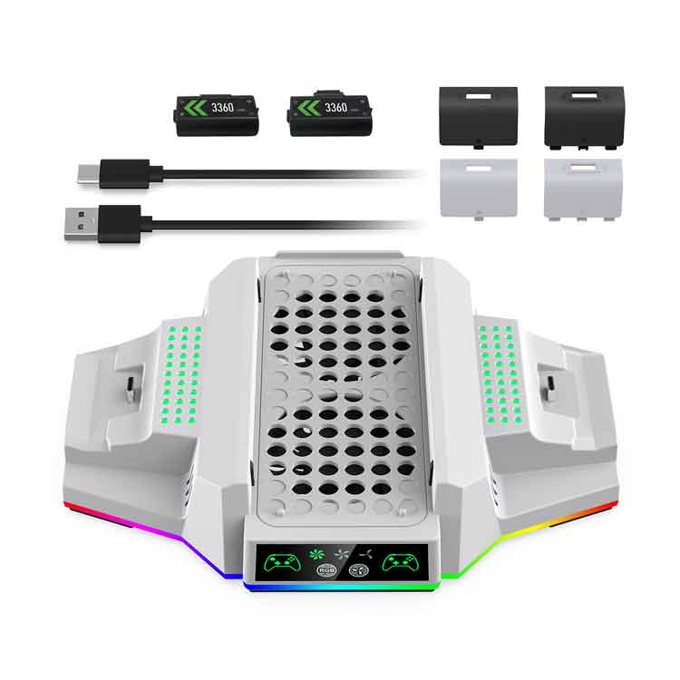 خرید پایه چندکاره DOBE RGB LED برای XBOX Series S - سفید
