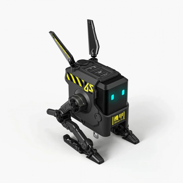 خرید شارژر GravaStar Alpha65 - دارای دو شاخه و سه شاخه - خاکستری زغالی