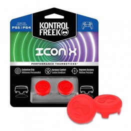 KontrolFreek Icon X Performance Thumbsticks for PlayStation - Red