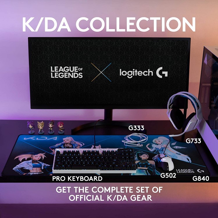 خرید هدست گیمینگ Logitech G733 Lightspeed - طرح KDA مخصوص بازی League of Legends
