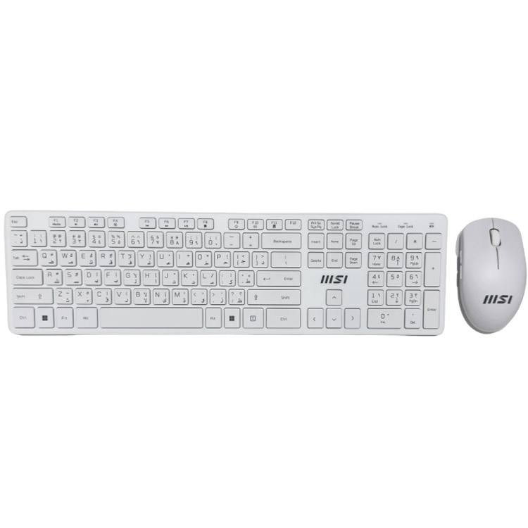 خرید موس و کیبورد MSI RF1430 - بی‌سیم - سفید