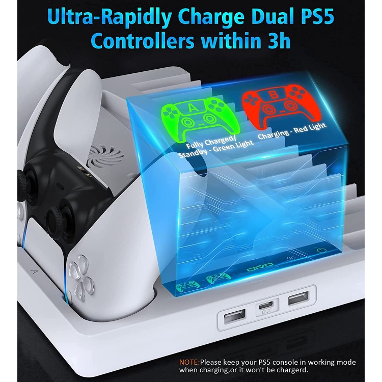 خرید پایه خنک کننده و شارژر OiVO مخصوص PS5